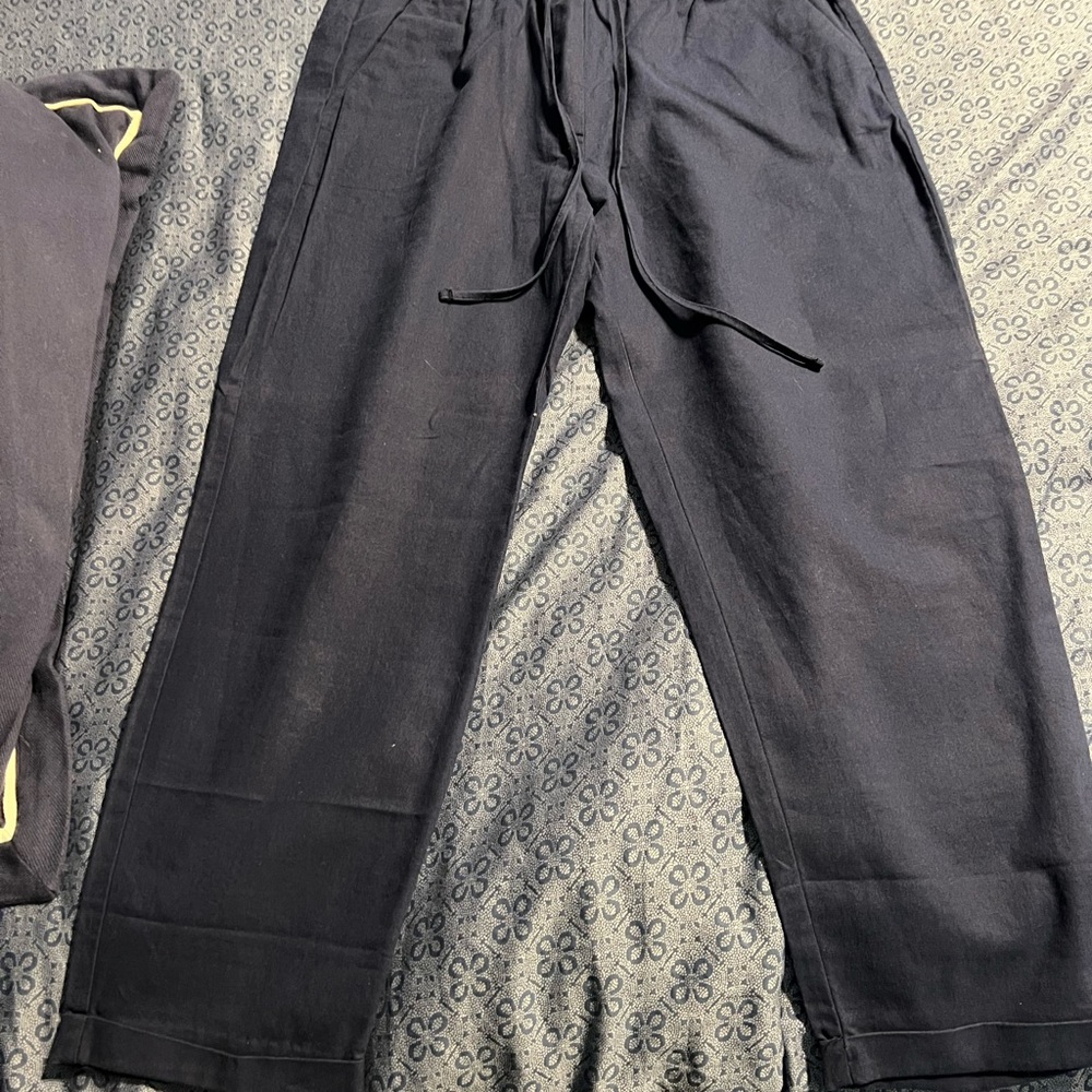 J Crew Linen Tapered Pants